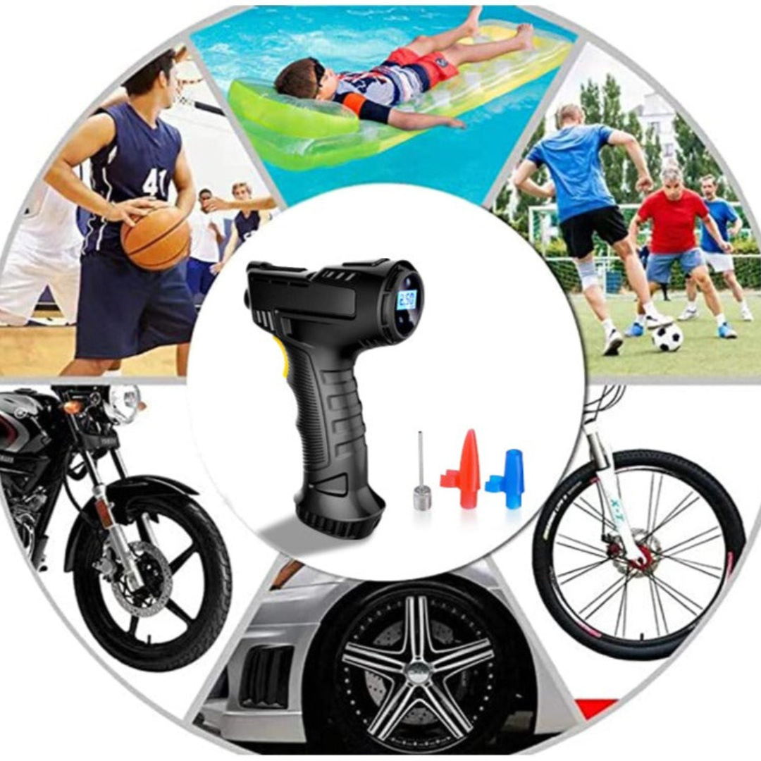 Calibrador De Pneus Digital Portátil + 3 Bicos Diferentes - Patago