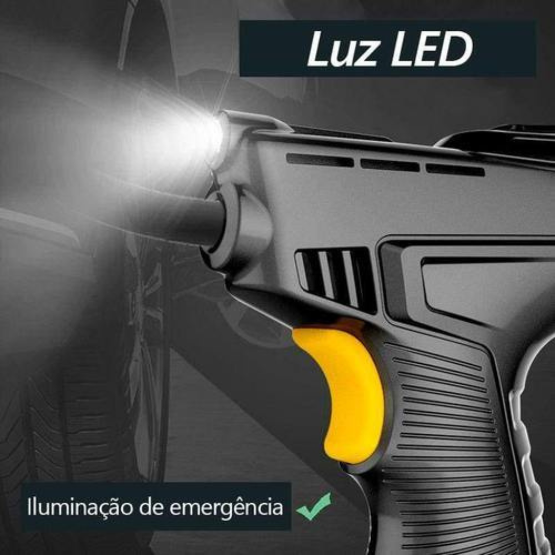 Calibrador De Pneus Digital Portátil + 3 Bicos Diferentes - Patago