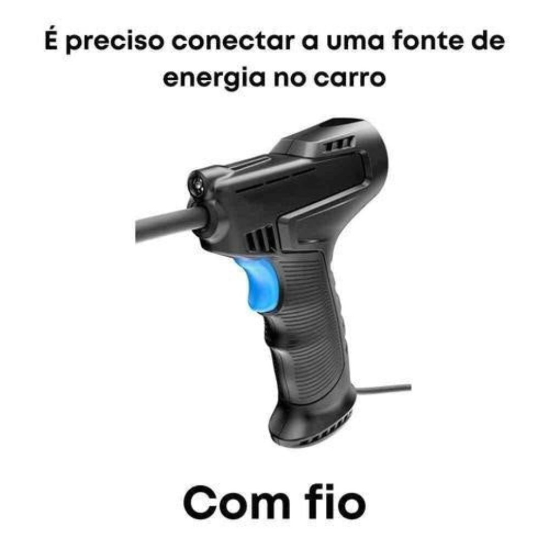 Calibrador De Pneus Digital Portátil + 3 Bicos Diferentes - Patago