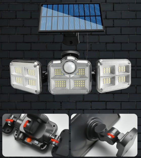 Refletor Led Solar Com 3 Cabeças 800W EcoLight - Patago
