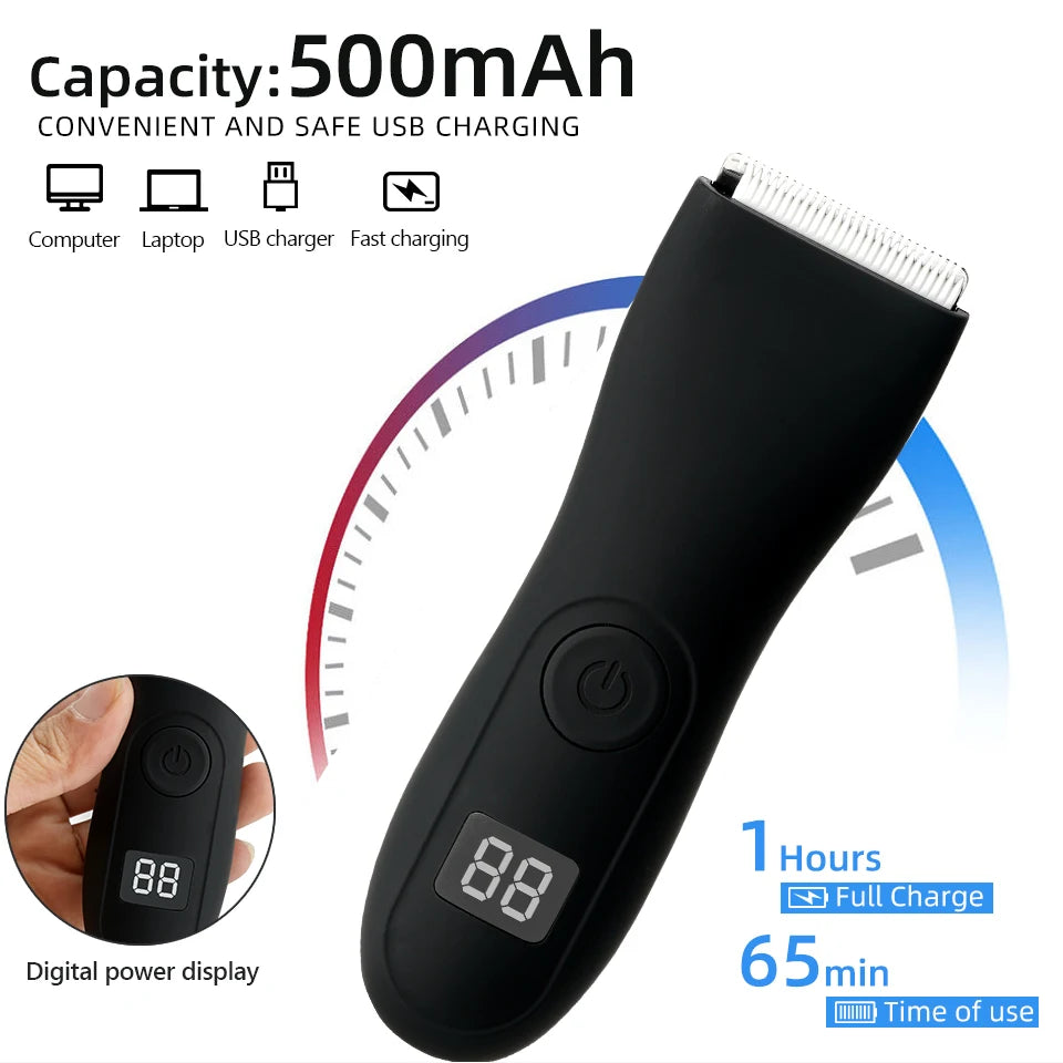Mens Body Hair Trimmer for Men Balls Women Lady Shaver Hair Removal Bikini Trimmer Groin & Body Shaver Groomer  Arm Beard Razor - Patago