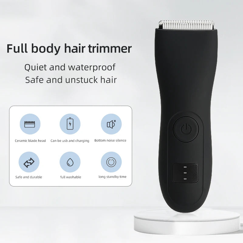 Mens Body Hair Trimmer for Men Balls Women Lady Shaver Hair Removal Bikini Trimmer Groin & Body Shaver Groomer  Arm Beard Razor - Patago
