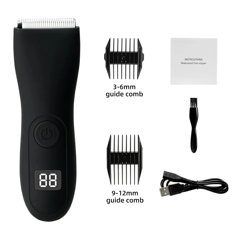 Mens Body Hair Trimmer for Men Balls Women Lady Shaver Hair Removal Bikini Trimmer Groin & Body Shaver Groomer  Arm Beard Razor - Patago