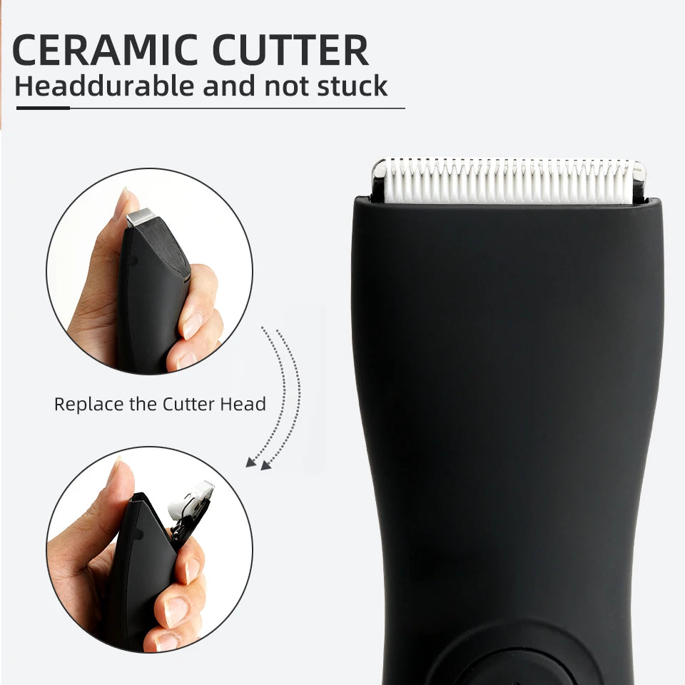 Mens Body Hair Trimmer for Men Balls Women Lady Shaver Hair Removal Bikini Trimmer Groin & Body Shaver Groomer  Arm Beard Razor - Patago