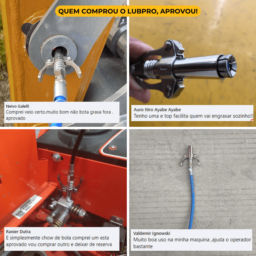 Acoplador de Graxa LubMax + Mangueira Extensora 30cm (BRINDE) - Patago
