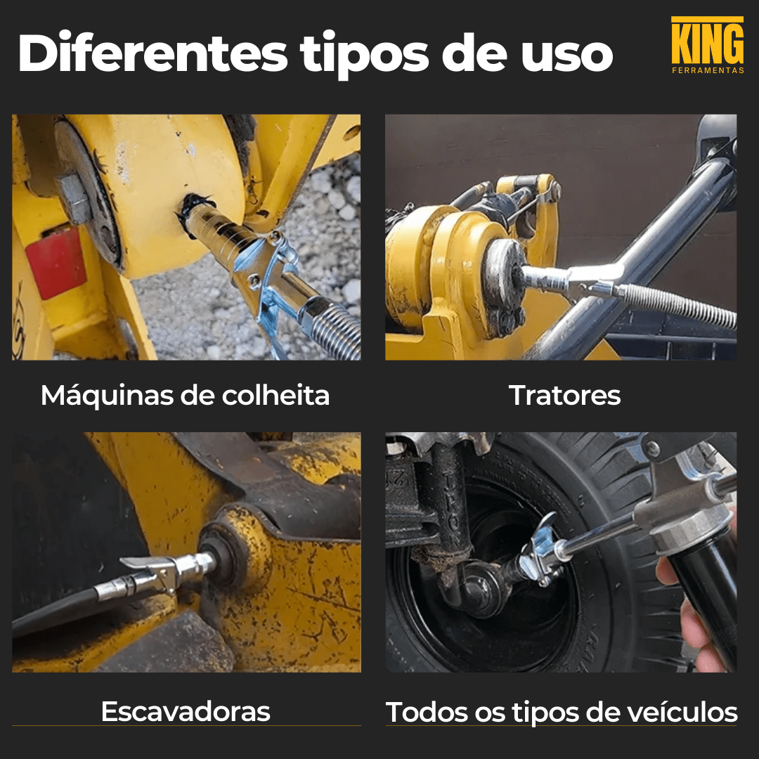 Acoplador de Graxa LubMax + Mangueira Extensora 30cm (BRINDE) - Patago