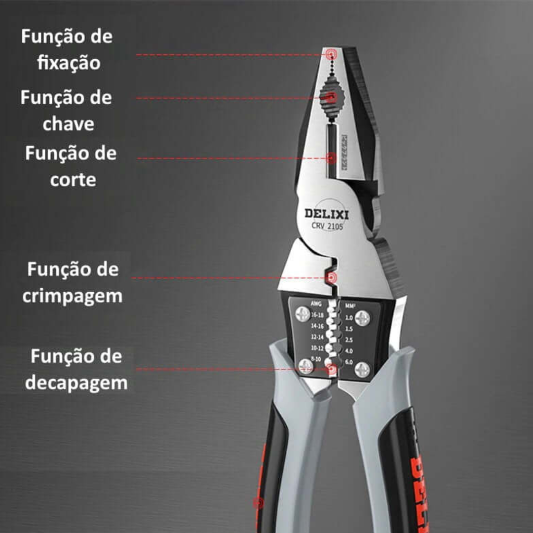 Alicate Universal Multifuncional Corta Tudo Pro™ - Patago