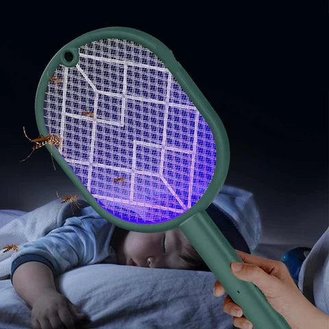 Raquete Elétrica Anti Mosquito com Led Ultravioleta - Patago