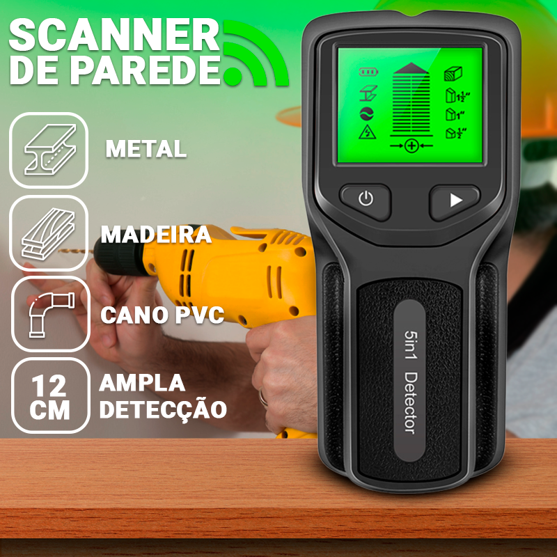 Scanner Profissional de Parede Para Metais Cano PVC Madeira e Fiação - Patago
