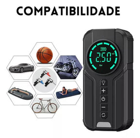 Auxiliar de Partida + Compreensor de Ar Digital [Ultra Potência] - JumpStarter - Patago