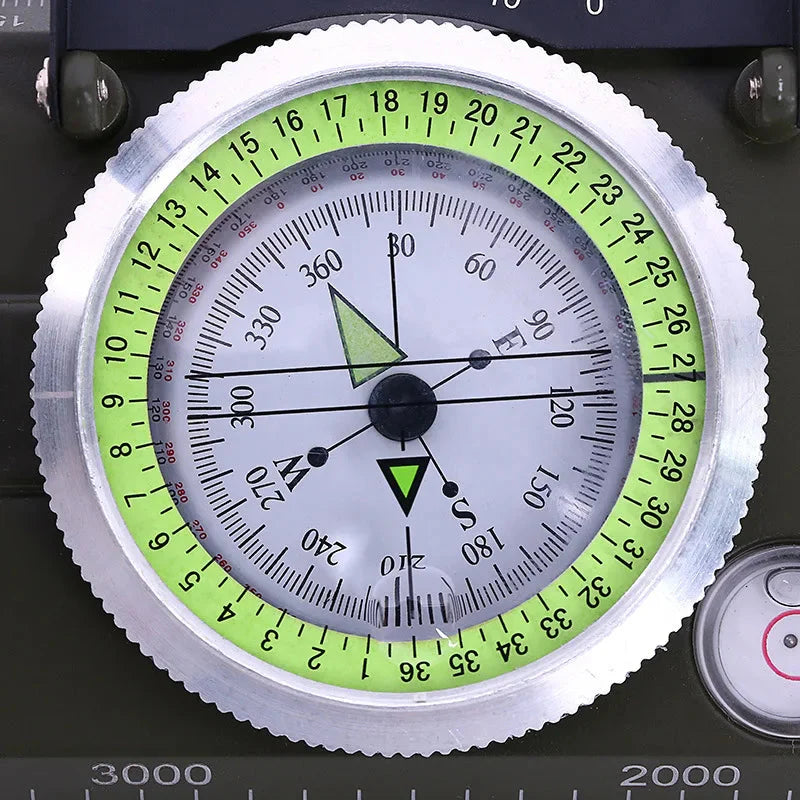 Bússola multifuncional de alta precisão à prova d'água com bússola geológica fluorescente - Survivor