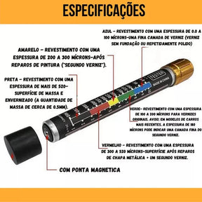 Caneta Medidor Espessura Carro Batido Tinta - AutoLak - Patago