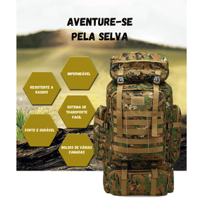 Mochila Militar de Camuflagem Impermeável - Soldier