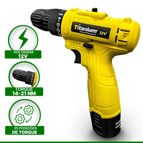 Parafusadeira Titanium 12V [ULTRA PRECISÃO] - Patago