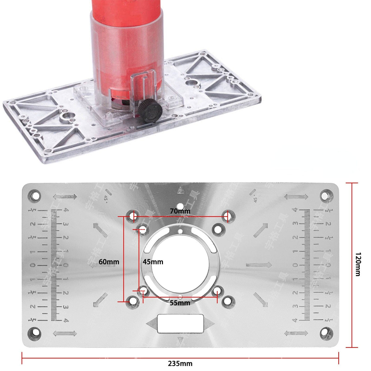 Placa Para Inversão De Tupia em Alumínio - Patago