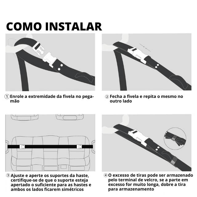 Suporte Para Vara de Pesca Interno Para Carro - Carsup